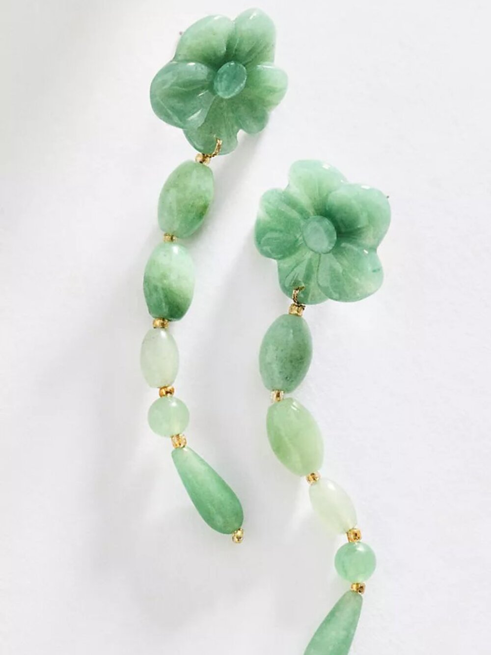 Floral Stone Drop Earrings By Anthropologie NWT